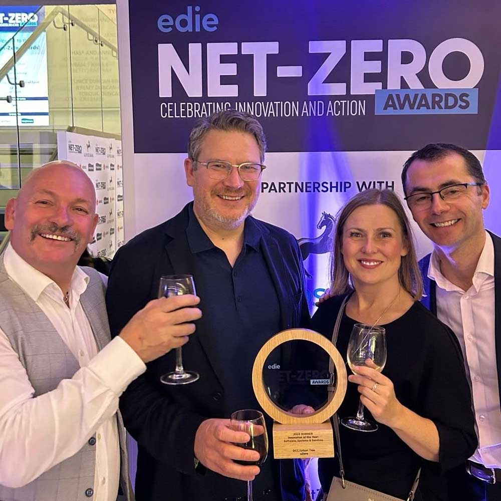 uZero was awarded the edie Net Zero Innovation of the Year: Software, Systems & Services Award