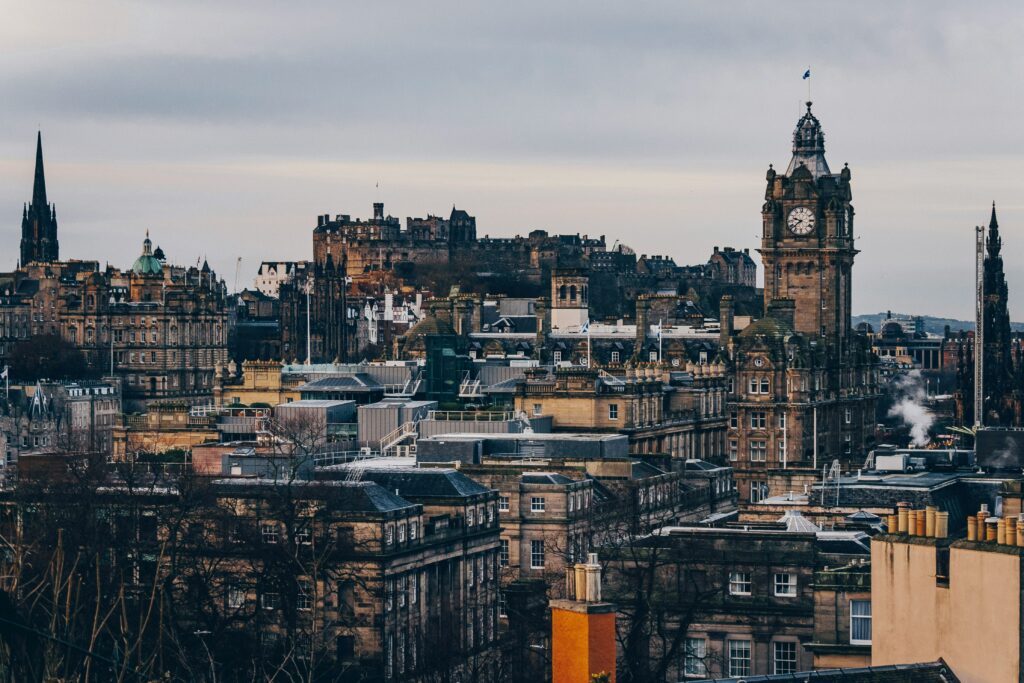 View of the city of Edinburgh