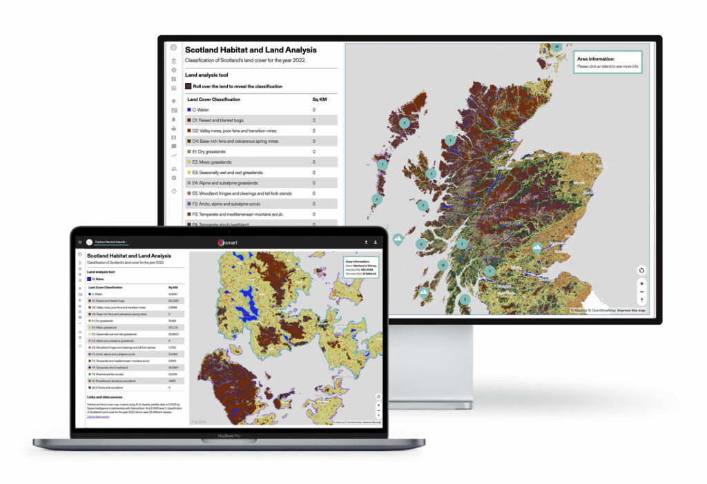 computer screens showing demo of ICNZ decarbonisation data